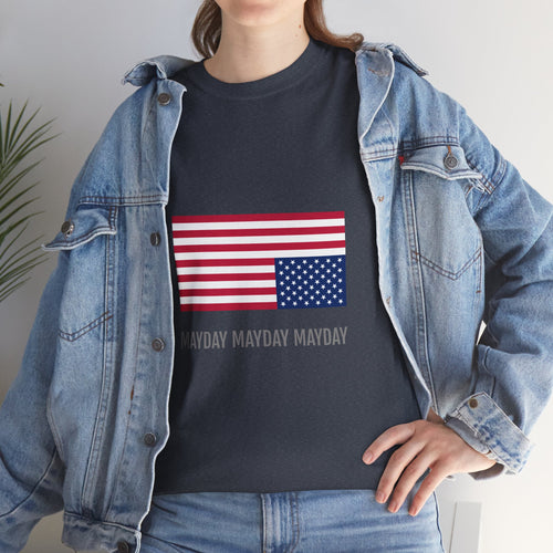 Distressed USA Mayday Flag T-Shirt
