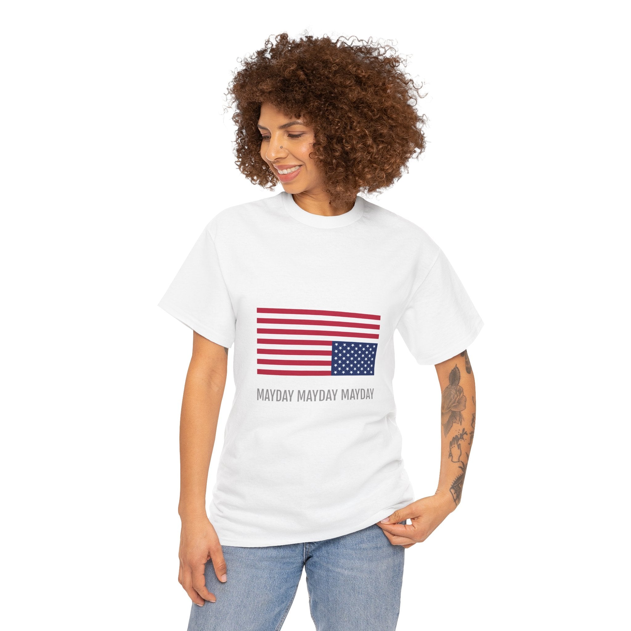 Distressed USA Mayday Flag T-Shirt